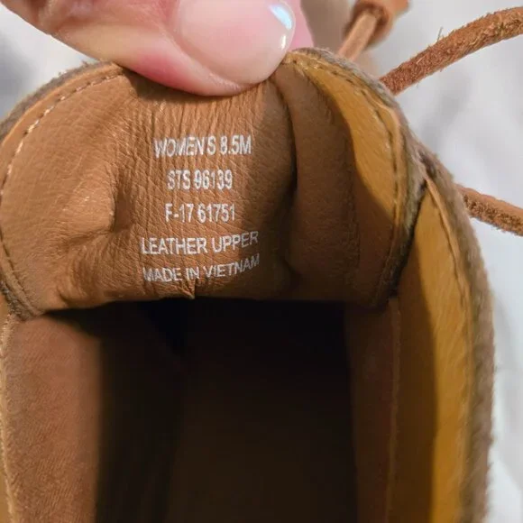 Sperry Top Sider Women's Celeste Prow Suede Bootie Taupe Tan Leather 8.5M. - Picture 3 of 14